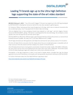 Leading TV brands sign up to the Ultra High Definition logo