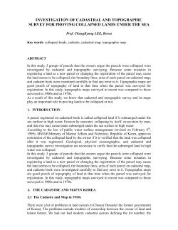 INVESTIGATION OF CADASTRAL AND TOPOGRAPHIC SURVEY