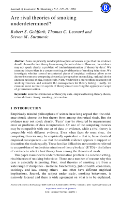 Are rival theories of smoking underdetermined?