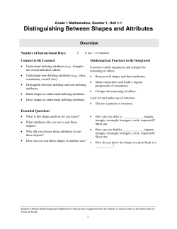 Distinguishing Between Shapes and Attributes