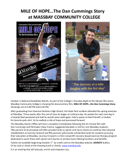 MILE OF HOPE&hellip;The Dan Cummings Story at MASSBAY