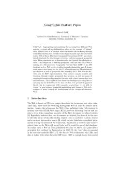 Geographic Feature Pipes