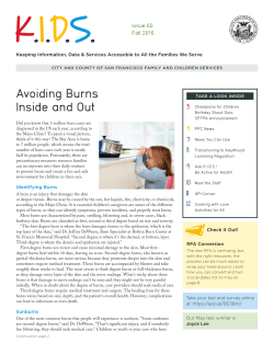 Avoiding Burns Inside and Out