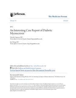 An Interesting Case Report of Diabetic Myonecrosis