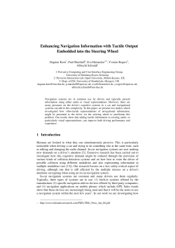 Enhancing Navigation Information with Tactile Output Embedded