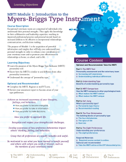 Myers-Briggs Type Instrument