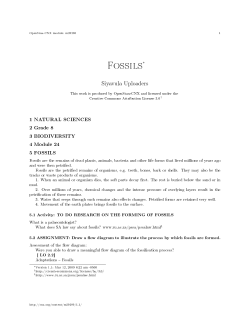Fossils - OpenStax CNX
