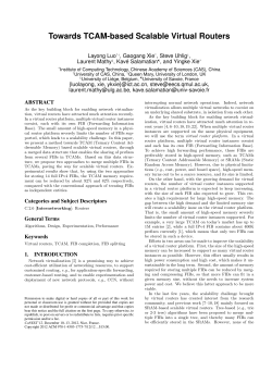 Towards TCAM-based Scalable Virtual Routers