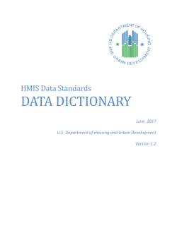 HMIS Data Dictionary