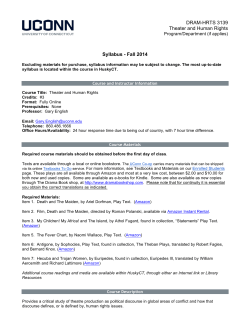 DRAM-HRTS 3139 Theater and Human Rights