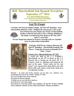 Newsletter 25 September 2014