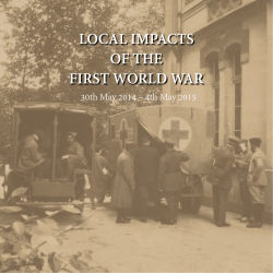 LOCAL IMPACTS OF THE FIRST WORLD WAR