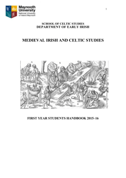 medieval irish and celtic studies