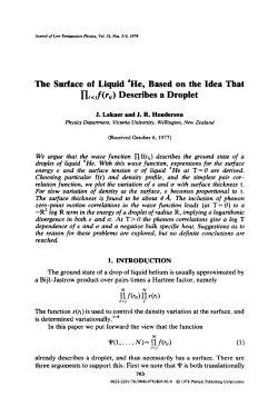 The surface of liquid Superscript>4Superscript>He, based on the