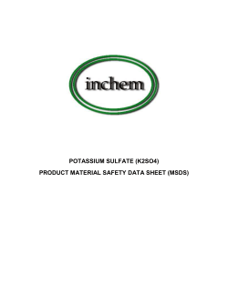 potassium sulfate (k2so4) - International Chemical Industries, Inc.