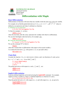 Differentiation with Maple