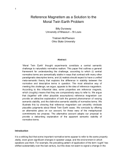 Reference Magnetism as a Solution to the Moral Twin Earth Problem