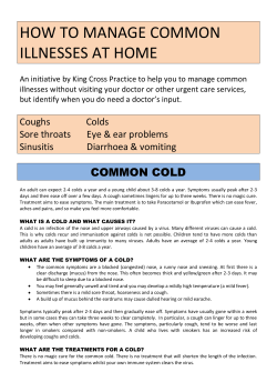how to manage common illnesses at home