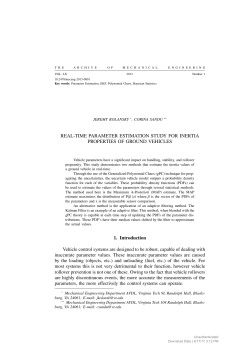 REAL-TIME PARAMETER ESTIMATION STUDY FOR INERTIA