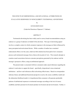 THE EFFECTS OF DISPOSITIONAL AND SITUATIONAL