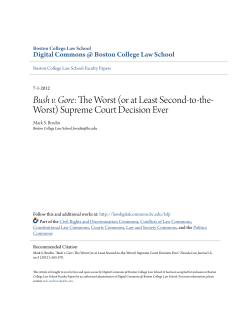 Bush v. Gore: The Worst - Digital Commons @ Boston College Law