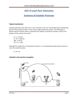 GCE O Level Pure GCE O Level Pure Chemistry