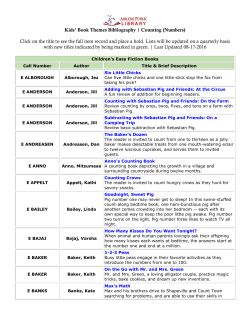 Kids` Book Themes Bibliography | Counting (Numbers) Click on the