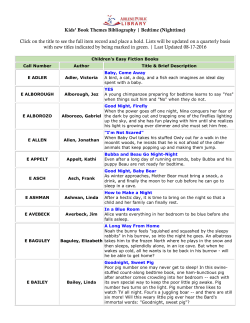 Kids` Book Themes Bibliography | Bedtime