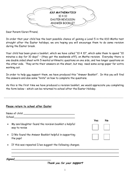 Level 5 Answers - St. Anthony`s Girls` Catholic Academy