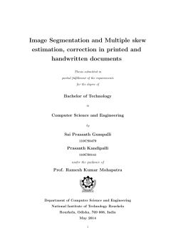 Image Segmentation and Multiple skew estimation
