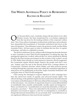 the white australia policy in retrospect