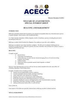 RD 22 Bullying and Harassment 2011