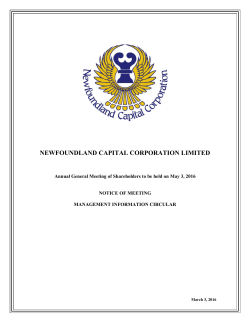 Management Information Circular