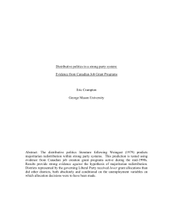 Distributive politics in a strong party system: Evidence