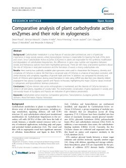 Comparative analysis of plant carbohydrate active enZymes
