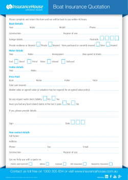 Boat Insurance Quotation