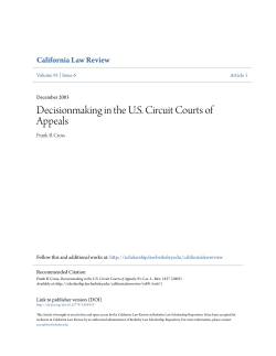 Decisionmaking in the US Circuit Courts of Appeals