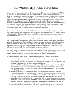 Heavy Weather Sailing - Making a Series Drogue