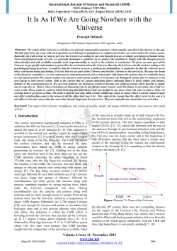 It Is As If We Are Going Nowhere with the Universe