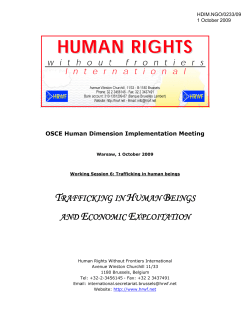 trafficking in human beings and economic exploitation