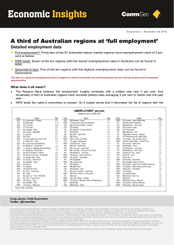 A third of Australian regions at `full employment`