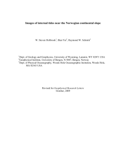 Internal tides and breaking waves imaged on the Norwegian