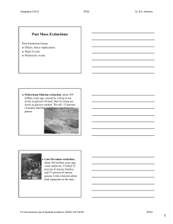 Past Mass Extinctions