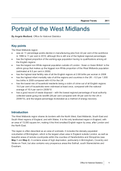 Portrait of the West Midlands - Office for National Statistics