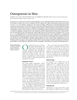 Osteoporosis in Men