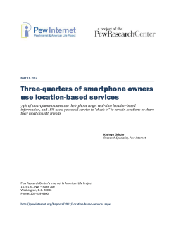 Three-quarters of smartphone owners use location