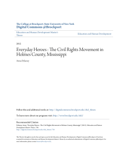The Civil Rights Movement in Holmes County, Mississippi