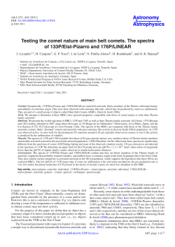 Testing the comet nature of main belt comets. The spectra of 133P