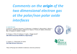 Comments on the origin of the two dimensional electron gas at the