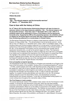 Qin – The eternal emperor and his terracotta warriors